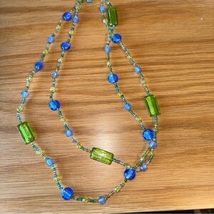 Green and Blue Beaded Necklace